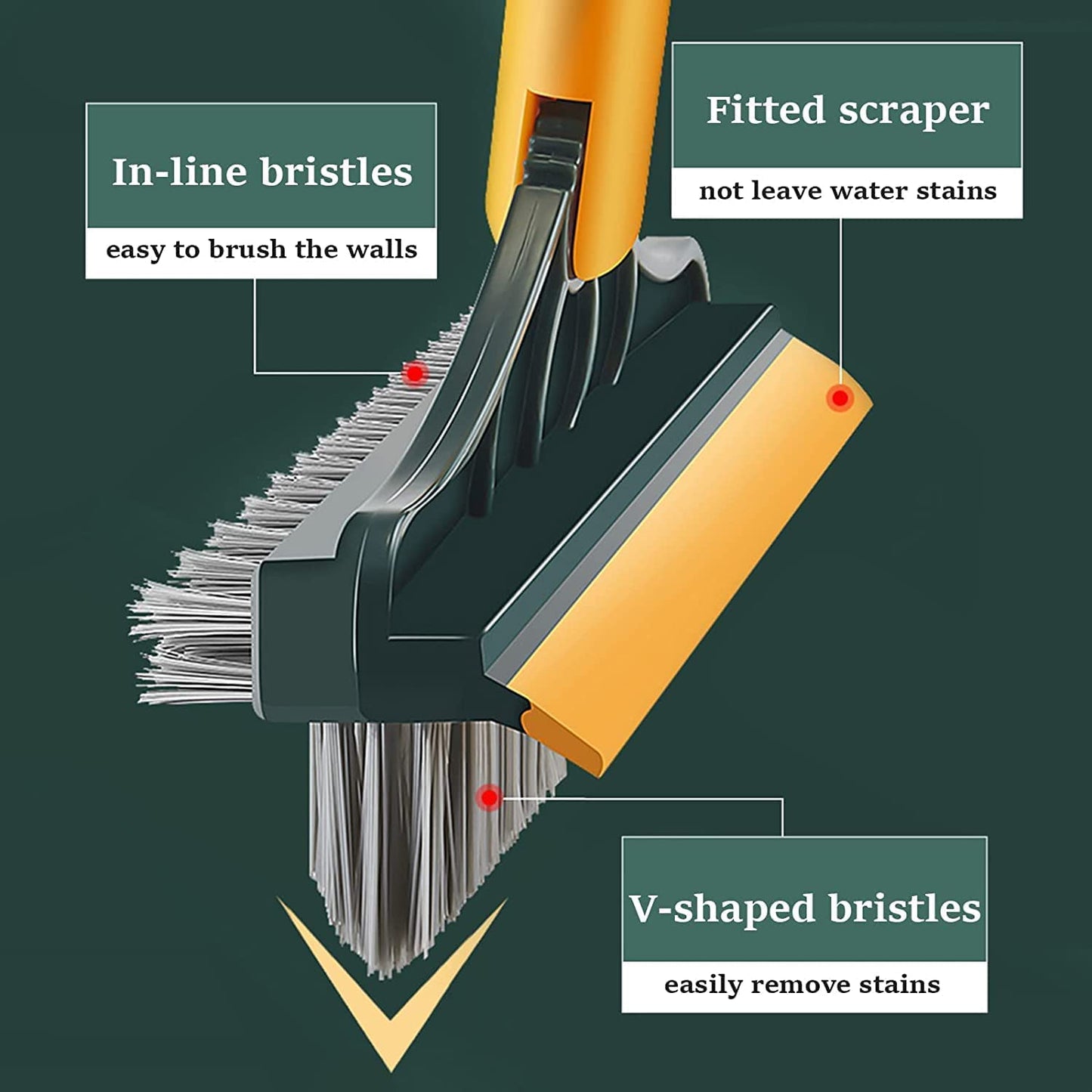 Long Handle Bathroom Floor Cleaning Brush Home Kitchen