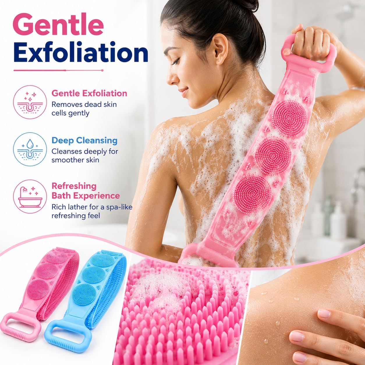 Silicone Body Back Scrubber (Pack Of 1)