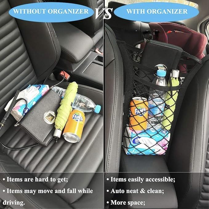 Premium 3-Layer Car Mesh Organizer