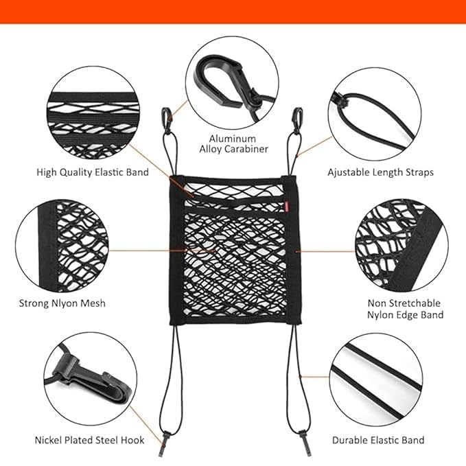 Premium 3-Layer Car Mesh Organizer