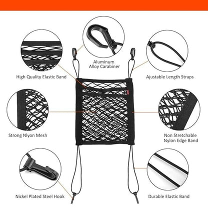 Premium 3-Layer Car Mesh Organizer