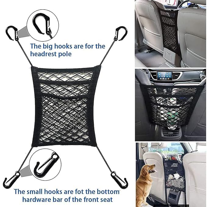 Premium 3-Layer Car Mesh Organizer