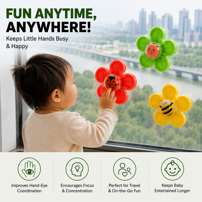 Baby Suction Spinner Toy Set – Sensory Fidget Toys for Toddlers