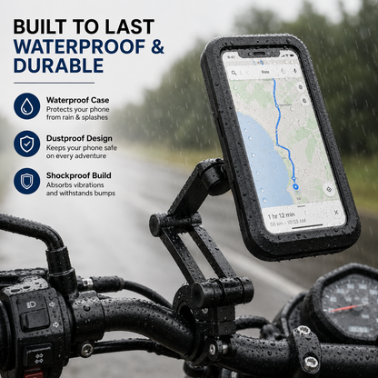 📱 360° Adjustable Waterproof Bike & Motorcycle Phone Holder