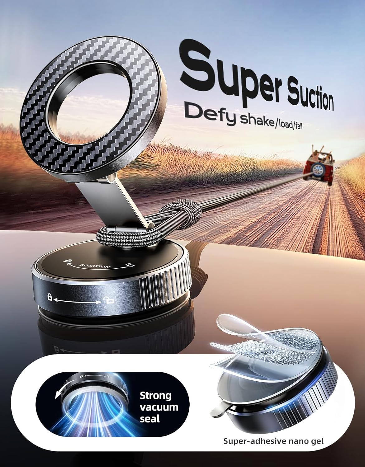Vacuum Magnetic Car Mobile Phone Holder