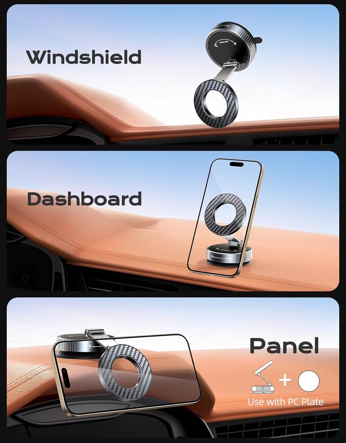 Vacuum Magnetic Car Mobile Phone Holder
