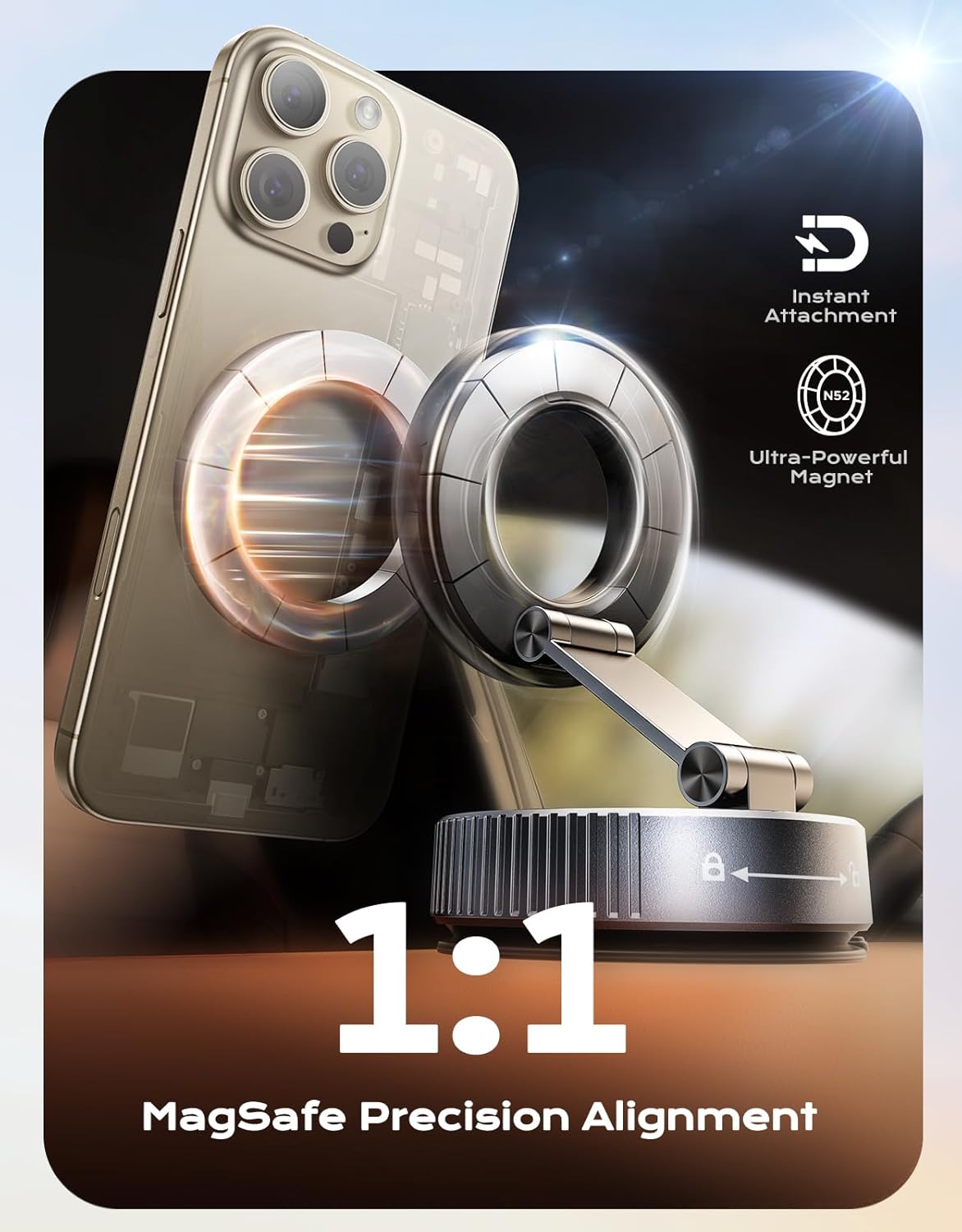 Vacuum Magnetic Car Mobile Phone Holder